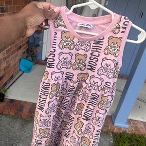 MOSCHINO KIDS Teddy  bear intarsia dress